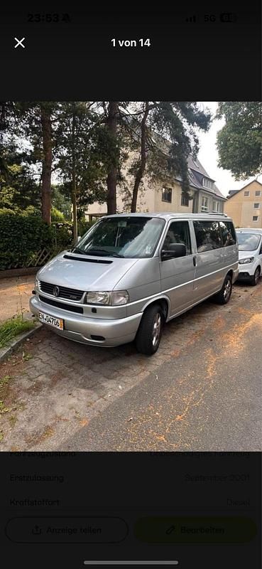 Gebraucht VW Caravelle 151 PS (111 kW) 2001 Silber Van / Kleinbus