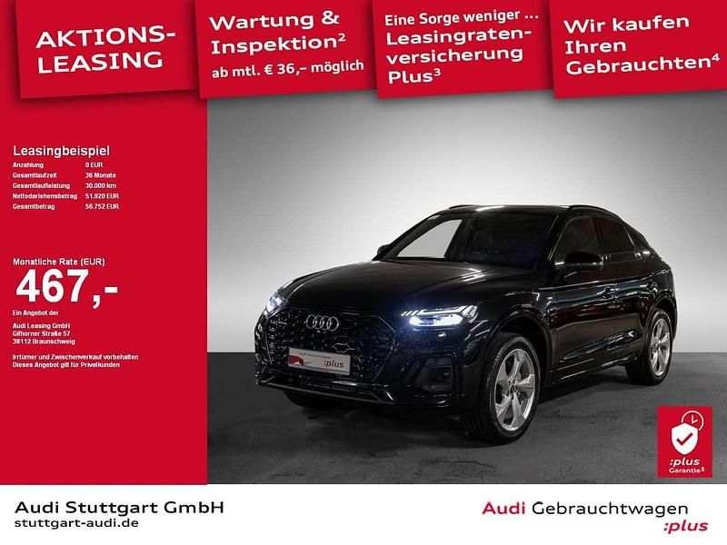 Mythosschwarz metallic Gebraucht 2024 Audi Q5 Sportback S-Line SUV | 51.920 € (Fairer Preis) - Bild 1/2