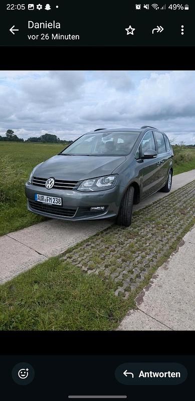 Grau Gebraucht 2020 VW Sharan Van / Kleinbus | 17.400 € (Superpreis) - Bild 1/4