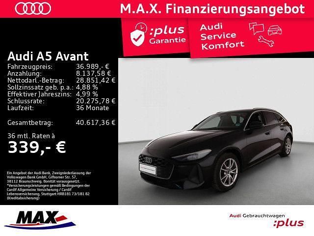 Mythosschwarz metallic Gebraucht 2025 Audi A5 Sport Kombi | 36.989 € (Superpreis) - Bild 1/3