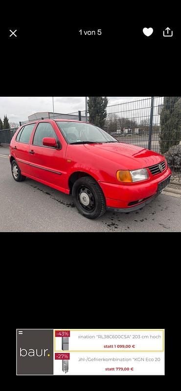 Gebraucht VW Polo 50 PS (36 kW) 1998 Rot Kleinwagen