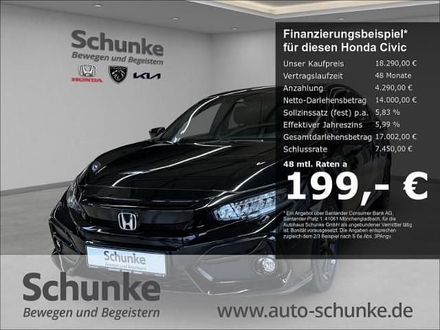 Schwarz Gebraucht 2020 Honda Civic Elegance Limousine | 18.290 € (Fairer Preis) - Bild 1/4