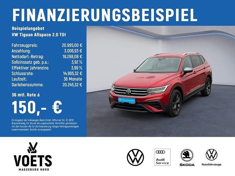 Gebraucht VW Tiguan Allspace Life 150 PS (110 kW) 2022 Rot SUV