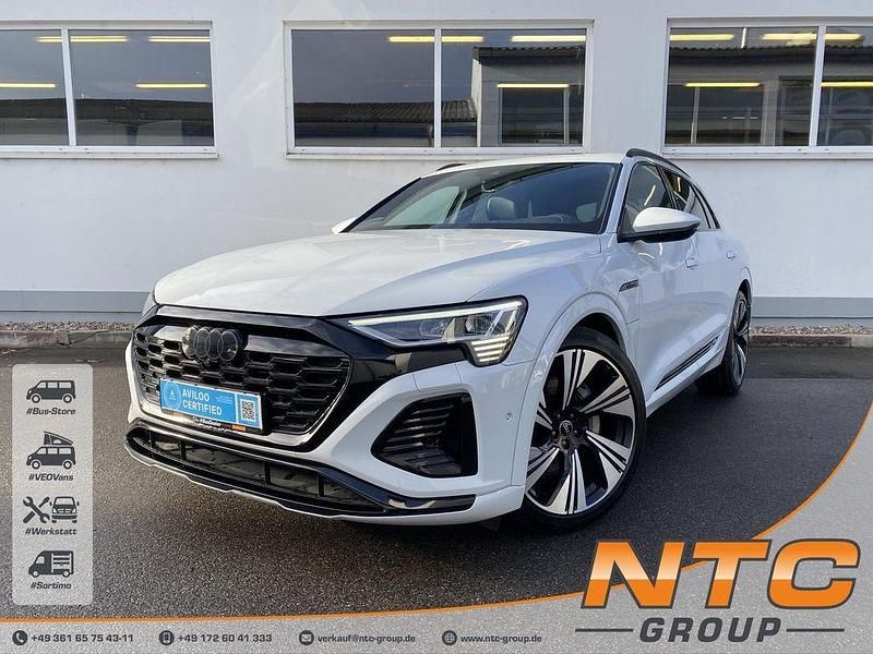Weiß Gebraucht 2023 Audi Q8 e-tron S-Line SUV | 46.890 € (Teuer) - Bild 1/4
