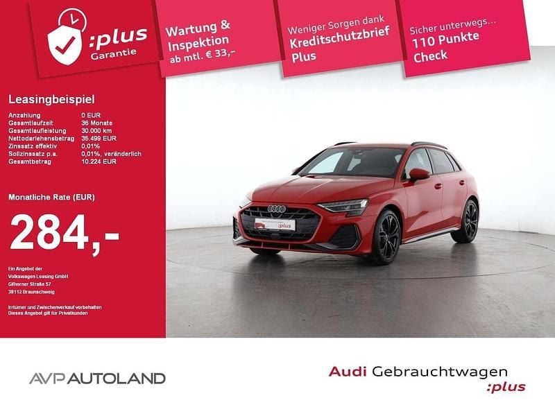 Progressivrot metallic Gebraucht 2024 Audi A3 Sportback S-Line Limousine | 35.499 € (Fairer Preis) - Bild 1/4