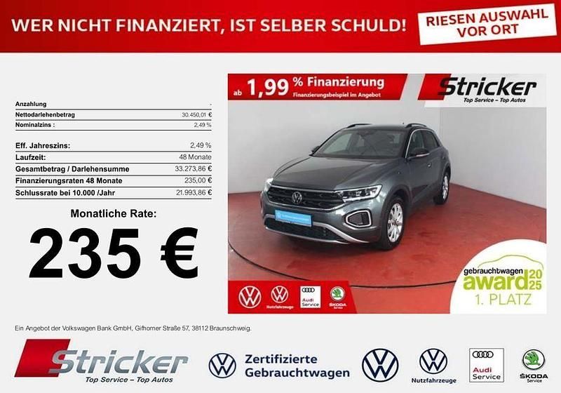 Indiumgrau metallic Gebraucht 2025 VW T-Roc Goal SUV | 30.449 € (Superpreis) - Bild 1/4
