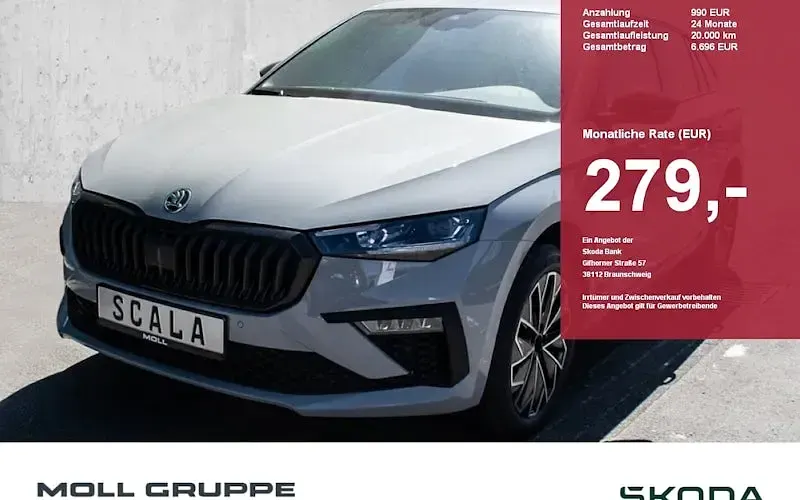 Nowe Skoda Scala 150 KM (110 kW) 2026 Szary Hatchback