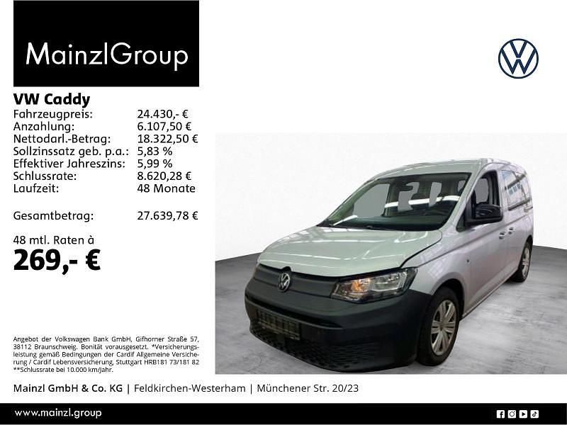 Gebraucht VW Caddy 102 PS (75 kW) 2022 Silber Van / Kleinbus