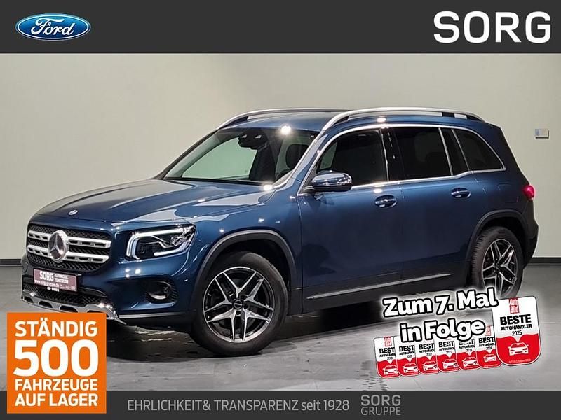 Blau, denimblau metallic Gebraucht 2022 Mercedes GLB200 Progressive SUV | 33.890 € (Fairer Preis) - Bild 1/4