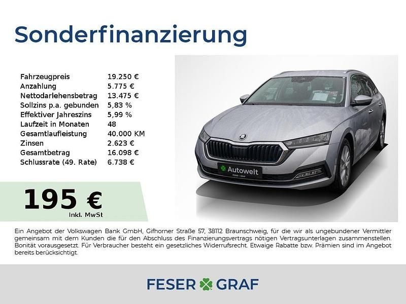 Gebraucht Skoda Octavia Style 116 PS (85 kW) 2022 Brillantsilber metallic Kombi