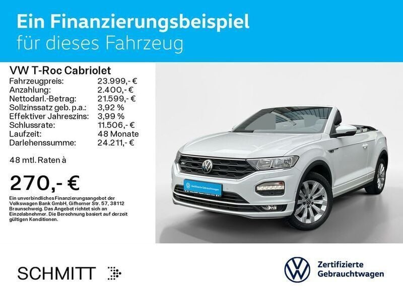 Gebraucht VW T-Roc Cabriolet R-line 150 PS (110 kW) 2020 Weiß Cabrio