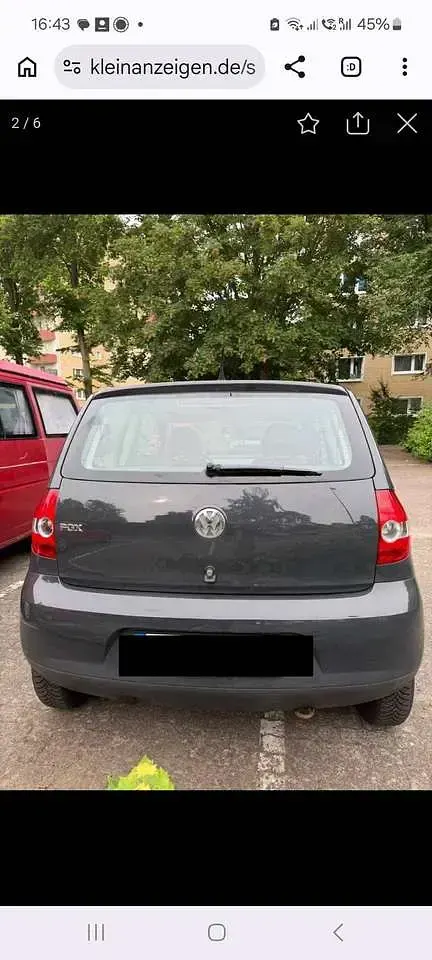 Gebraucht VW Fox 54 PS (39 kW) 2007 Schwarz Kleinwagen
