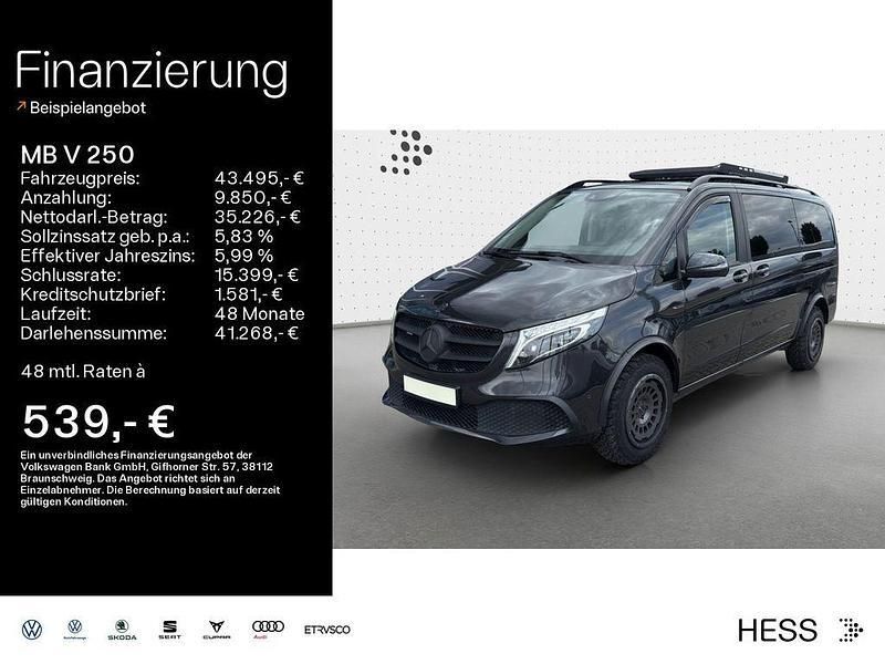 Lackfarbe graphitgrau metallic Gebraucht 2020 Mercedes V250 Edition Van / Kleinbus | 43.495 € (Guter Preis) - Bild 1/4