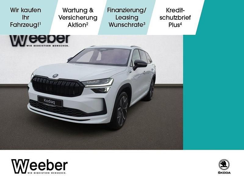 Weiß Neu 2025 Skoda Kodiaq SportLine SUV | 53.770 € (Fairer Preis) - Bild 1/4