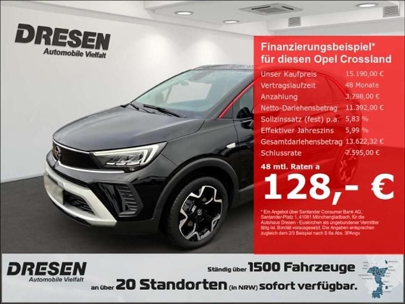 Diamant schwarz/karbon schwarz (metallic) Gebraucht 2021 Opel Crossland GS Line SUV | 15.190 € (Fairer Preis) - Bild 1/4