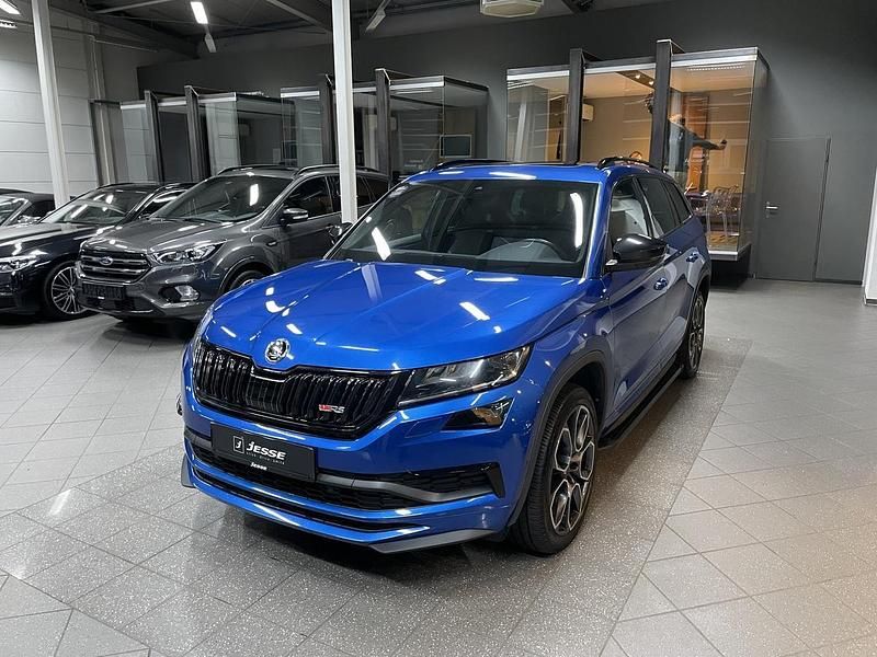Blau metallic Gebraucht 2019 Skoda Kodiaq RS SUV | 35.620 € (Teuer) - Bild 1/4