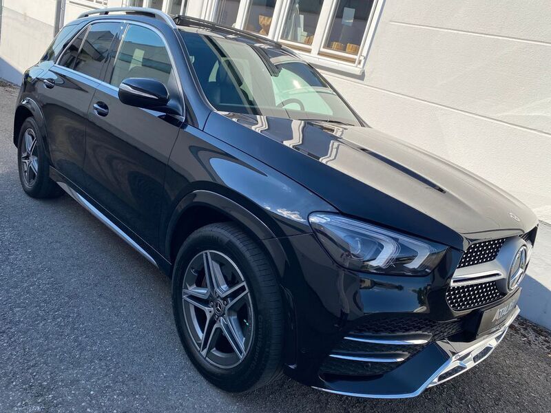 Obsidianschwarz metalliclack Gebraucht 2022 Mercedes GLE350 AMG line SUV | 58.700 € - Bild 1/4