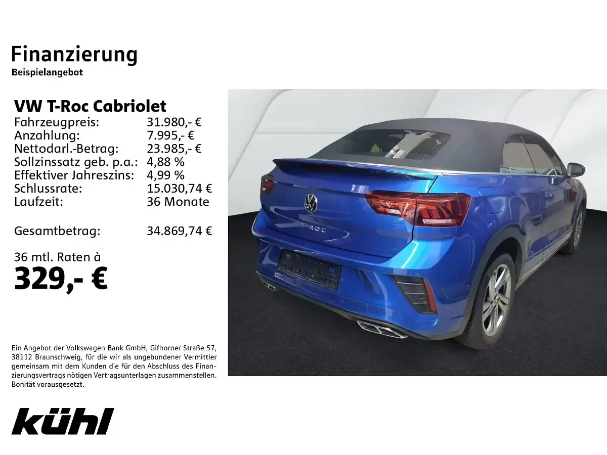 Gebraucht VW T-Roc Cabriolet R-line 150 PS (110 kW) 2025 Cabrio