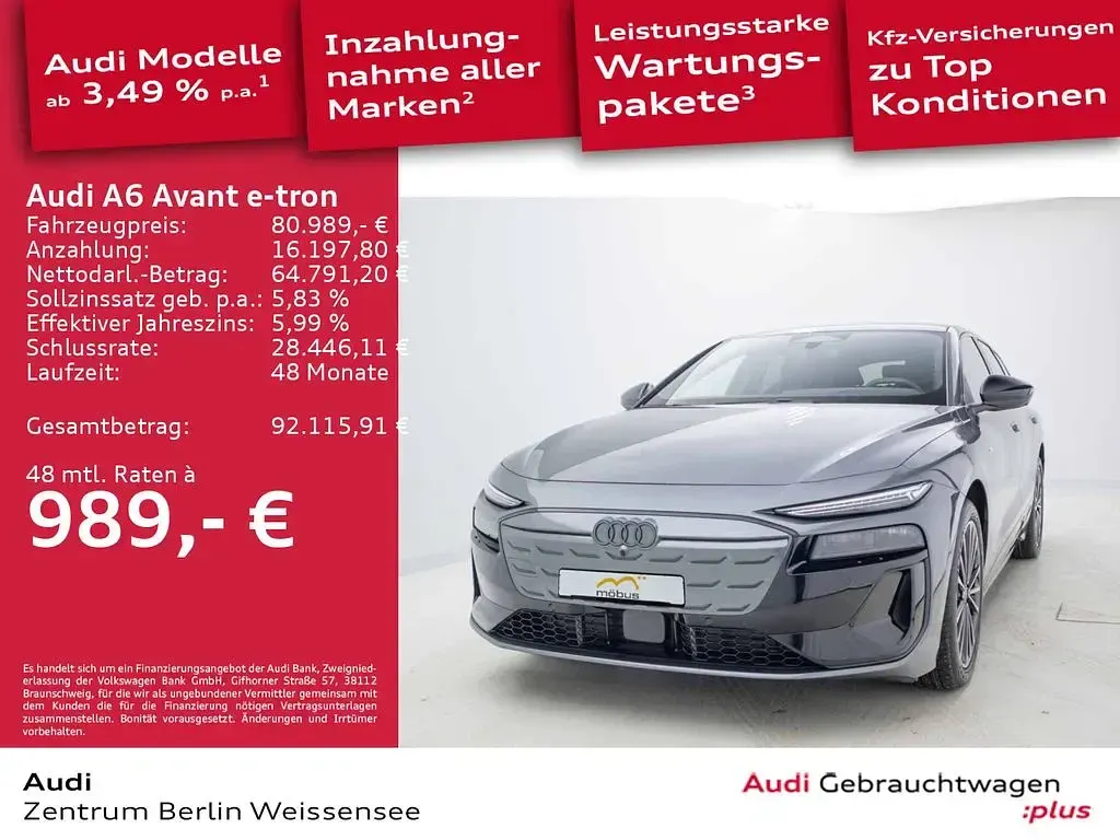 Gebraucht Audi A6 e-tron Performance 269 kW (367 PS) 2025 Daytonagrau perleffekt Kombi