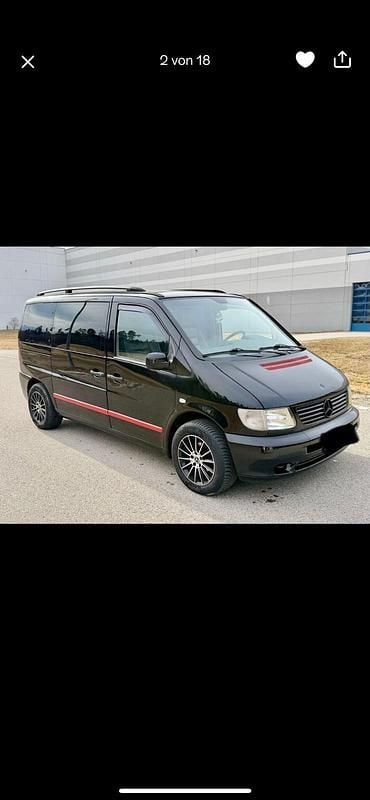 Gebraucht Mercedes V220 122 PS (89 kW) 2001 Schwarz Van / Kleinbus