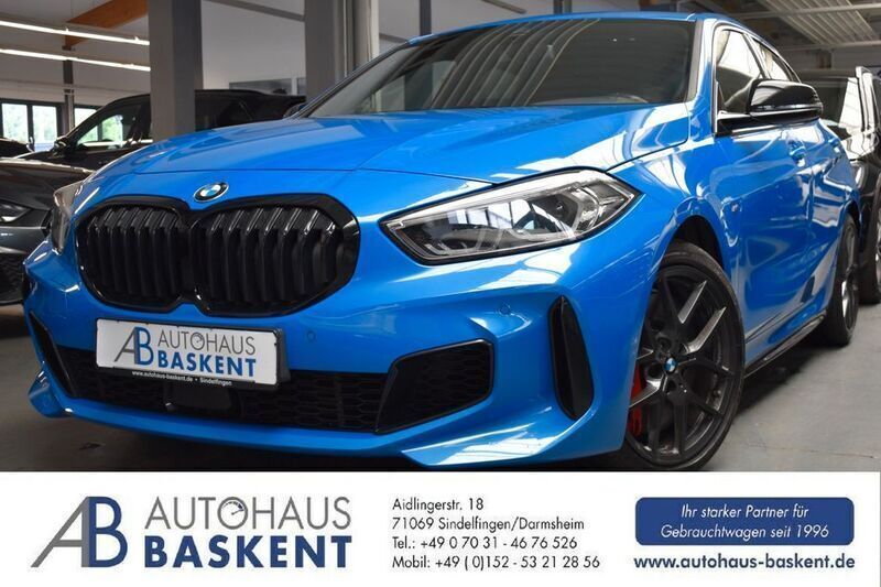 Blau Gebraucht 2021 BMW 128 Performance Limousine | 28.980 € (Fairer Preis) - Bild 1/4