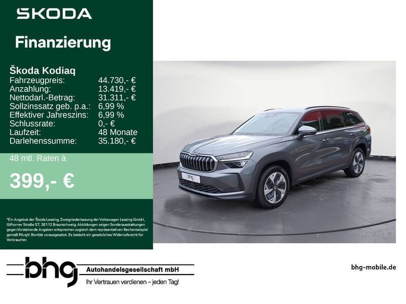 Graphitegrau metallic Gebraucht 2024 Skoda Kodiaq Selection SUV | 44.360 € (Guter Preis) - Bild 1/4