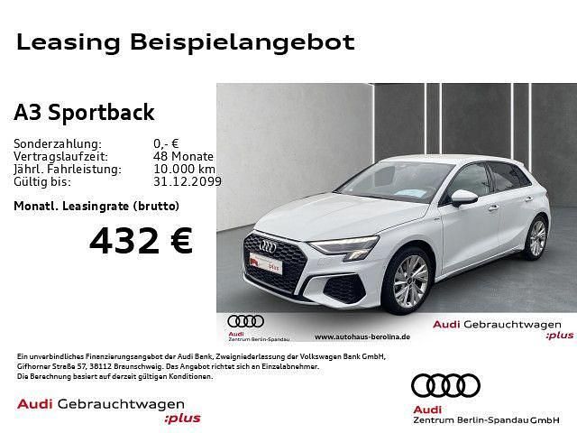 Weiß Gebraucht 2024 Audi A3 Sportback S-Line Limousine | 32.980 € (Guter Preis) - Bild 1/4