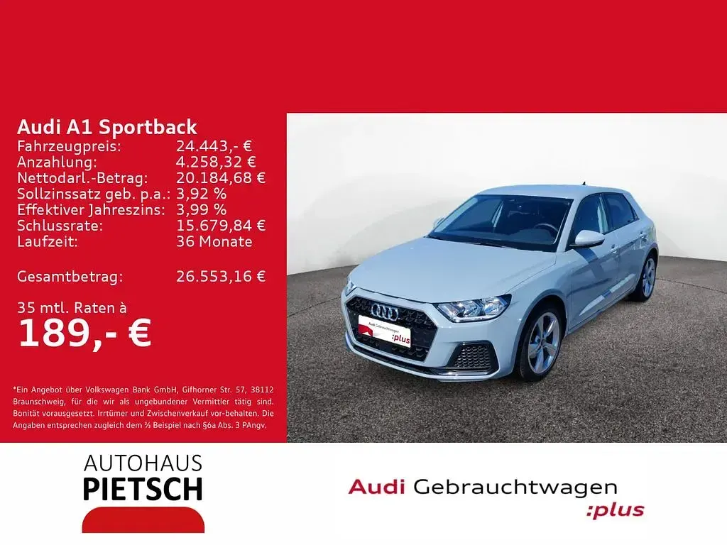 Gebraucht Audi A1 Sportback Advanced Plus 116 PS (85 kW) 2025 Pfeilgrau perleffekt Kleinwagen
