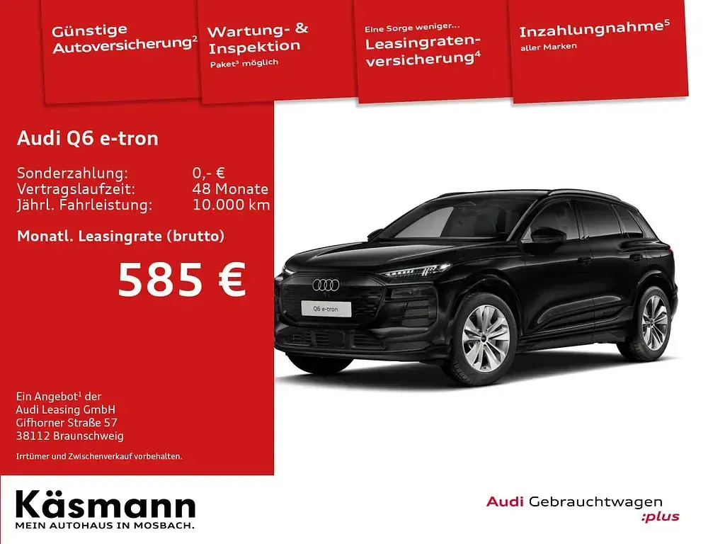 Gebraucht Audi Q6 e-tron Ambiente 284 kW (387 PS) 2025 Schwarz SUV