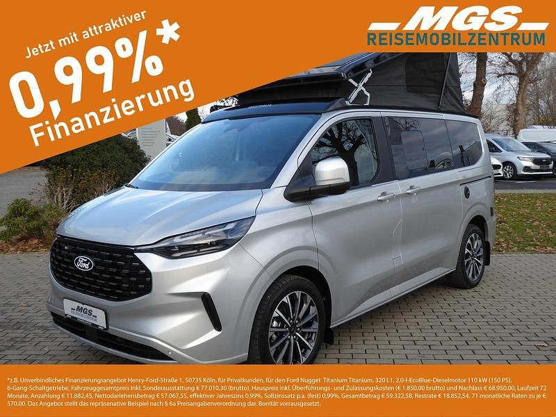 Moondust silver metallic Neu 2025 Ford Tourneo Custom Nugget Van | 78.950 € - Bild 1/4