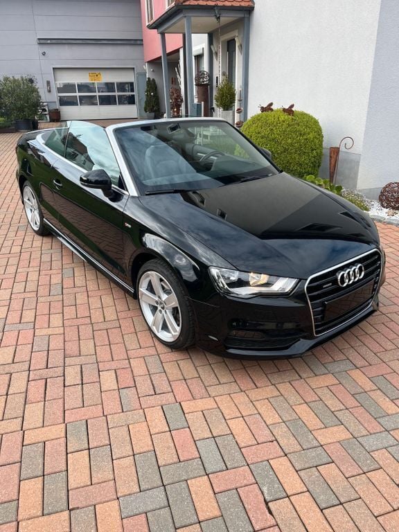 Schwarz Gebraucht 2015 Audi A3 Cabriolet S-Line Cabrio | 18.500 € (Guter Preis) - Bild 1/4