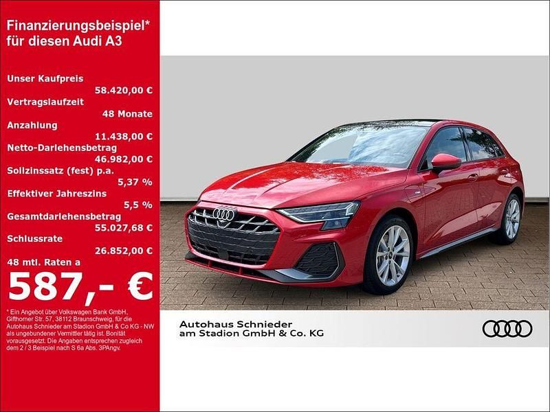 Rot Neu 2025 Audi A3 S-Line Limousine | 58.420 € - Bild 1/4