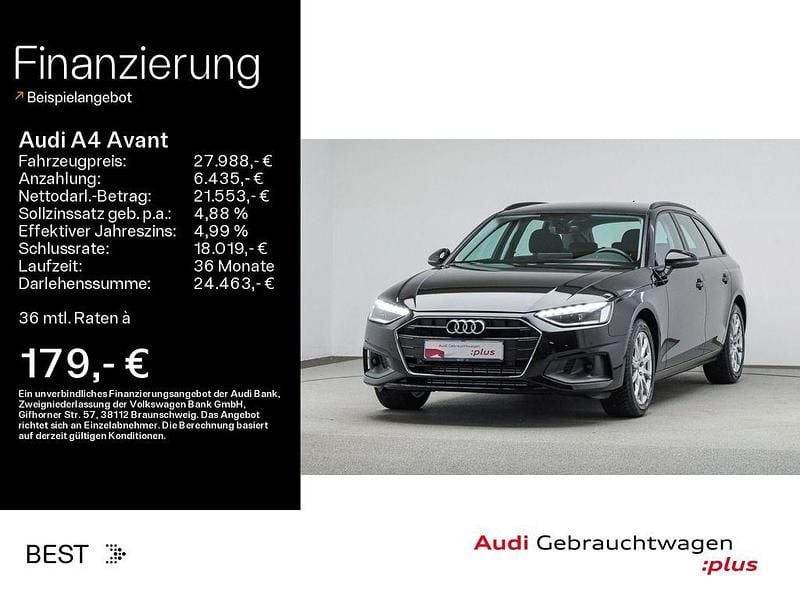 Brillantschwarz Gebraucht 2023 Audi A4 Kombi | 27.988 € (Guter Preis) - Bild 1/4