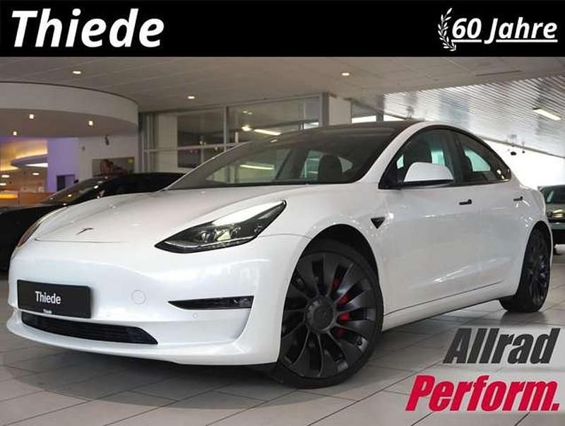 Pearl white multicoat Gebraucht 2022 Tesla Model 3 Performance Limousine | 29.500 € (Superpreis) - Bild 1/1