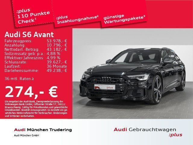 Mythosschwarz metallic Gebraucht 2021 Audi S6 Ambiente Kombi | 64.114 € (Teuer) - Bild 1/2