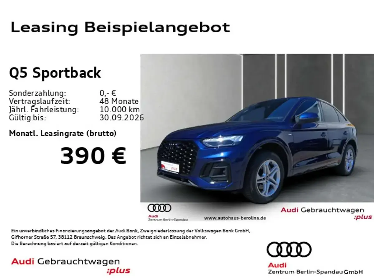 Gebraucht Audi Q5 S-Line 204 PS (150 kW) 2025 Navarrablau metallic SUV