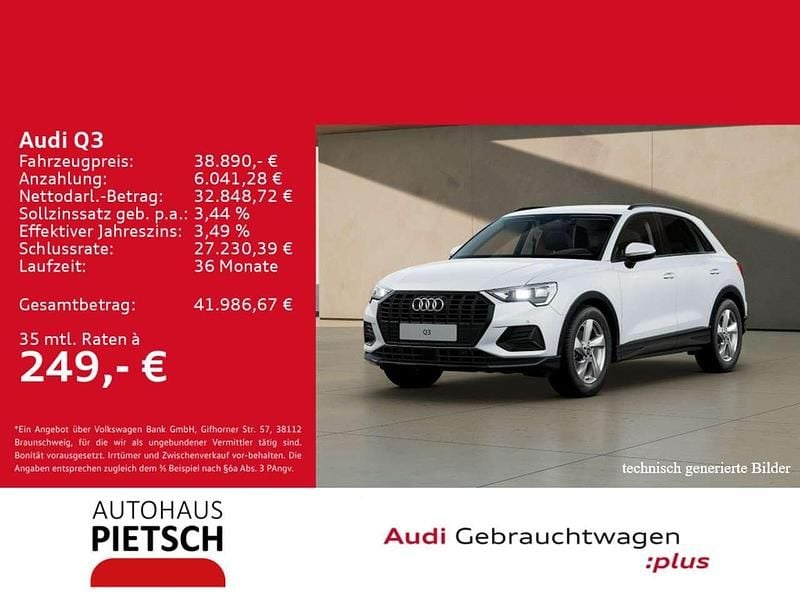Gletscherweiß metallic Gebraucht 2025 Audi Q3 Advanced SUV | 38.890 € (Fairer Preis) - Bild 1/4