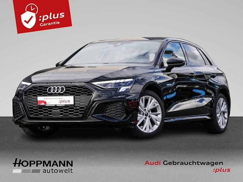 Mythosschwarz metallic Gebraucht 2024 Audi A3 S-Line Limousine | 31.970 € (Guter Preis) - Bild 1/4
