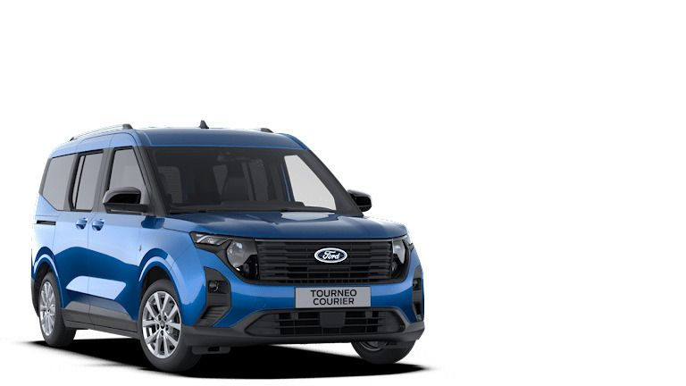 Desert island blue metallic Neu 2024 Ford Tourneo Courier Titanium Van / Kleinbus | 32.689 € (Teuer) - Bild 1/1