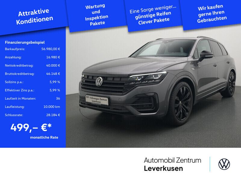 Grau / siliziumgrau (metallic) Gebraucht 2022 VW Touareg R-line SUV | 56.980 € (Teuer) - Bild 1/4