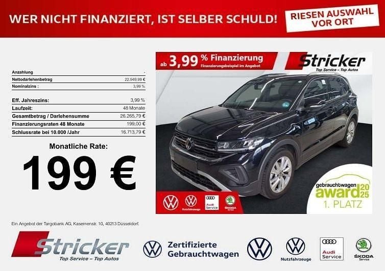 Deep black perleffekt (metallic) Gebraucht 2025 VW T-Cross Goal SUV | 22.949 € (Guter Preis) - Bild 1/3