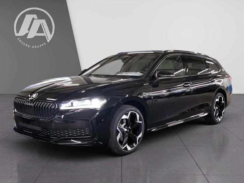 Neu Skoda Superb SportLine 150 PS (110 kW) 2026 Ebony schwarz Kombi