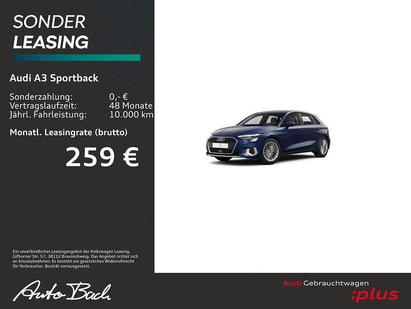 Gebraucht Audi A3 Advanced Plus 150 PS (110 kW) 2023 Navarrablau metallic Limousine