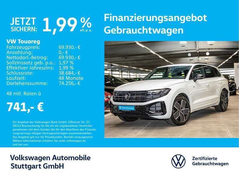 Pure white Gebraucht 2023 VW Touareg R-line SUV | 73.930 € (Teuer) - Bild 1/3