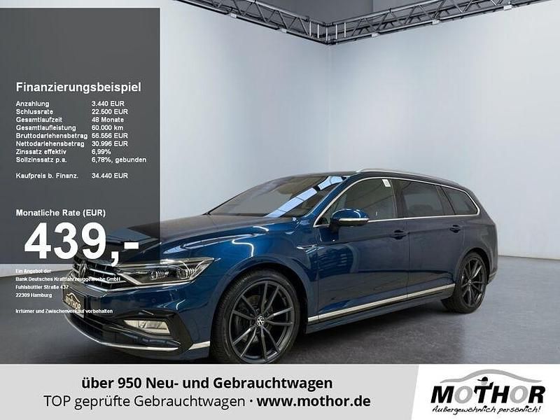 Aquamarinblau Gebraucht 2023 VW Passat R-line Kombi | 32.321 € (Teuer) - Bild 1/4