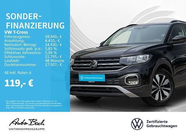 Gebraucht VW T-Cross Move 95 PS (69 kW) 2023 Schwarz (deep black perleffekt) SUV