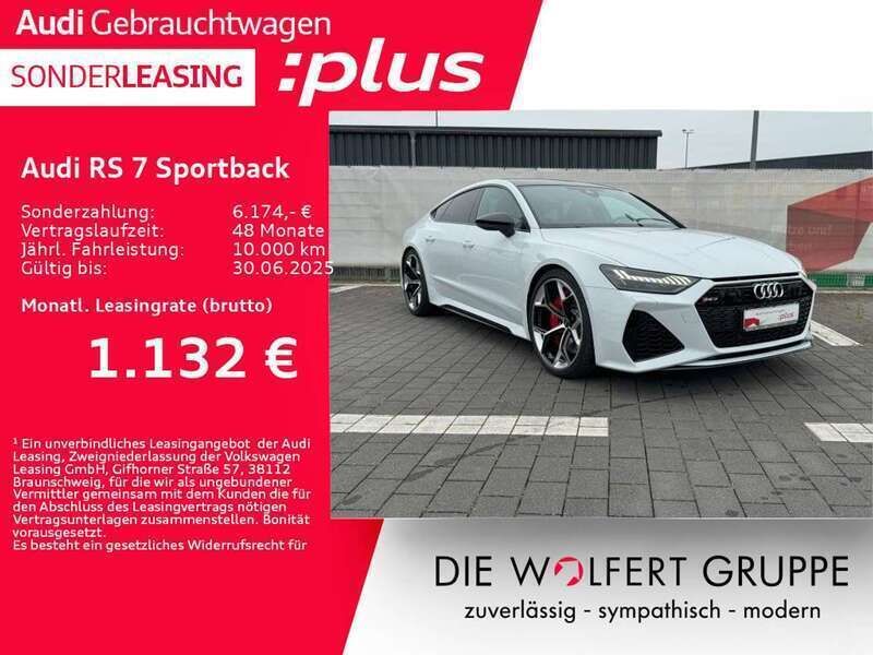 Gletscherweiß metallic Gebraucht 2024 Audi RS7 Sport Kleinwagen | 120.880 € (Guter Preis) - Bild 1/4