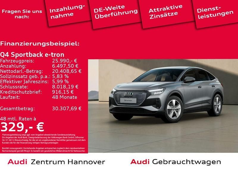 2l taifungrau metallic (metallic) Gebraucht 2022 Audi e-tron Sportback SUV | 25.990 € (Superpreis) - Bild 1/4