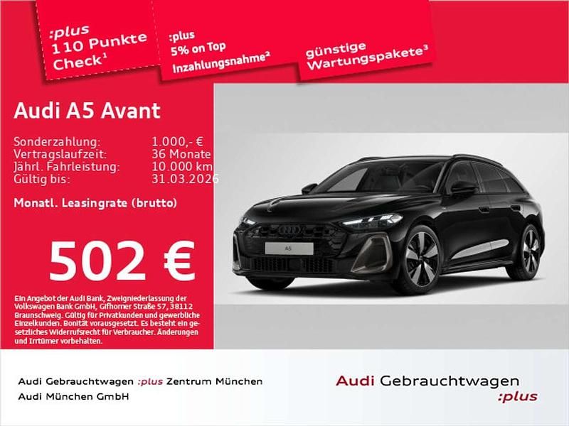Gebraucht Audi A5 Edition .1 204 PS (150 kW) 2025 Mythosschwarz metallic Kombi