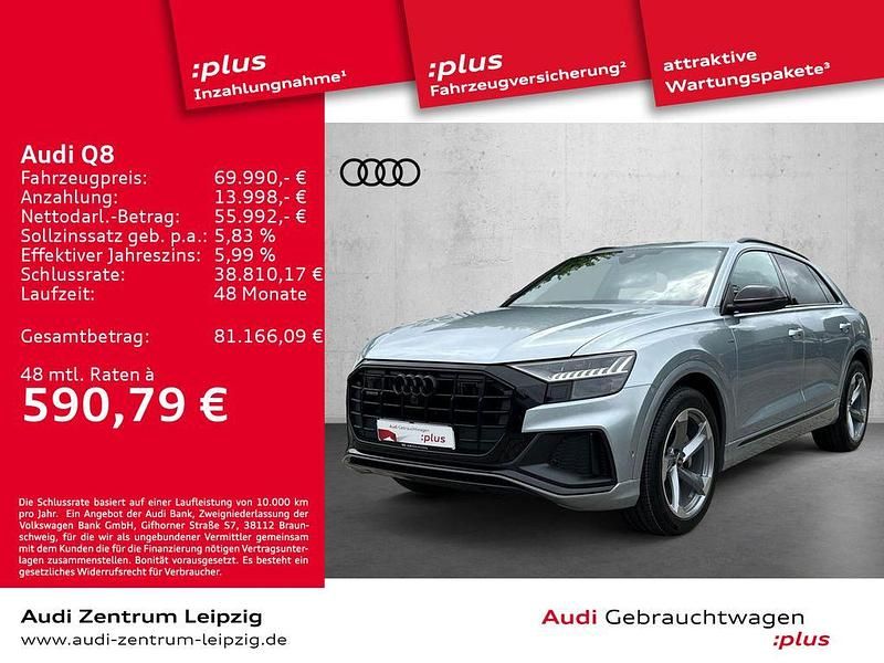 Silber Gebraucht 2022 Audi Q8 S-Line SUV | 69.990 € (Superpreis) - Bild 1/3